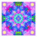 Purple and Green Kaleidoscope Fractal Photo Art