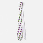 Purple and Green Pansy Floral Tie