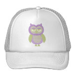 Purple and Green Patchwork Owl - Add Text Hat