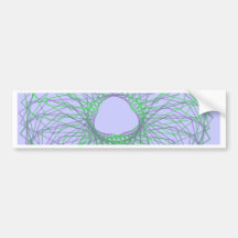 Purple and green spirograph bumper sticker