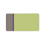 Purple and Green Striped Address Label Blank