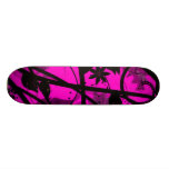 Purple and hot pink vine skate board deck