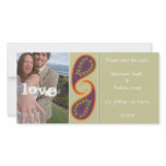 Purple and Orange Paisley Save the Date Your Photo photo cards