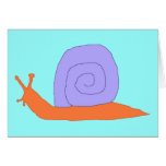 Purple and Orange Snail card