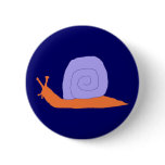 Purple and Orange Snail pin buttons