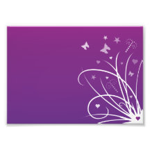 Purple and Pink Butterfly Swirl Art Photo