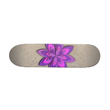 Purple and Pink Paper Flower Skateboard