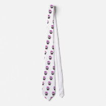 purple and pink skull cupcake necktie