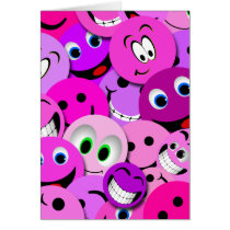PURPLE AND PINK SMILEY FACES COLLAGE