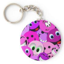 PURPLE AND PINK SMILEY FACES COLLAGE