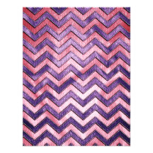Purple and Pink Zig Zag Custom Invitations