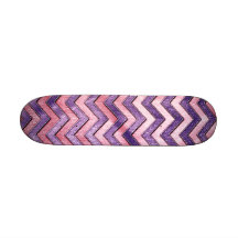 Purple and Pink Zig Zag Skateboard