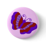 Purple and red butterfly button