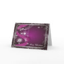 Purple and Silver framed ornament cards