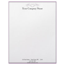 Purple and Silver Heart Scroll