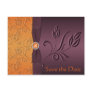 Purple and Tangerine Save the Date Card