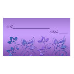Purple and Turquoise Floral Placecards Business Card