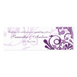 Purple and White Abstract Floral Favour Tags