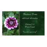 Purple and White Dahlia Business Cards