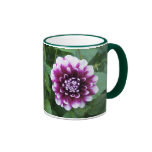Purple and White Dahlia Mugs