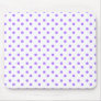 Purple and White Polka Dot Mousepad