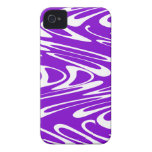 Purple and White Retro Pattern. Iphone 4 Case-mate Case