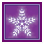 Purple and White Star Snowflake Photo