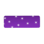 Purple and White Stars, Pattern. Labels