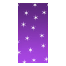 Purple and White Stars, Pattern. Personalized Photo Card