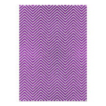 Purple and White Zig Zag Glitter Invitations