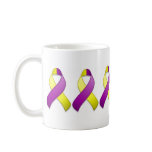Purple and Yellow Awareness Ribbon Mug