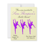 Purple and Yellow Dance Recital Invitation