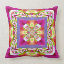 Purple and Yellow Flower American MoJo Pillow