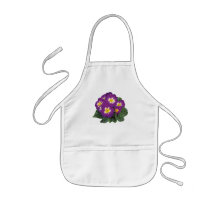 Purple and Yellow Primroses Aprons
