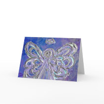 Purple Angel Greeting Card or Note Cards