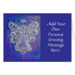 Purple Angel Greeting Card or Note Cards with Cust