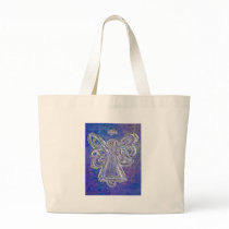 Purple Angel Tote Bag