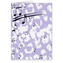 Purple Animal Print Cards
