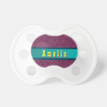 Purple & Aqua Pattern Designer Custom Paciifier