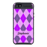 Purple Argyle Pattern Covers For iPhone 5