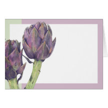 Purple Artichokes Menu Place Card