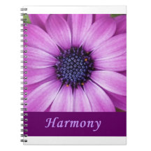 Purple Aster Harmony Flower notebook