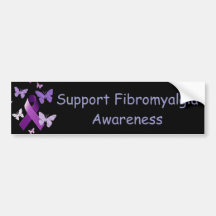 Purple Awareness Ribbon Bumper Stickers