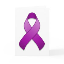 Purple Awareness Ribbon Card