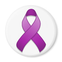 Purple Awareness Ribbon Magnet