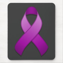 Purple Awareness Ribbon Mousepad