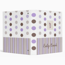Purple Baby Book 3 Ring Binders