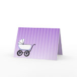Purple Baby Shower Invitation Greeting Cards