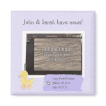 Purple Baby Ultrasound Photo Custom Duck Magnet