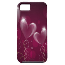 Purple Ballons Hearts Format, Birthday iPhone 5 Case